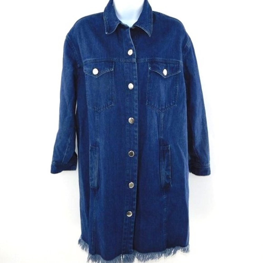 ASOS "The WhitePepper" Long Denim Jacket/Dress - Picture 2 of 10